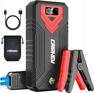 CARHEV Starthulp Powerbank 4000A Auto 8L Benzine Diesel USB LED — miniatuur 1