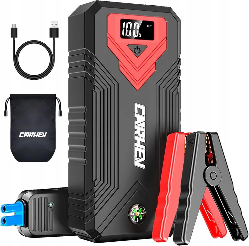 CARHEV Starthulp Powerbank 4000A Auto 8L Benzine Diesel USB LED — foto 1