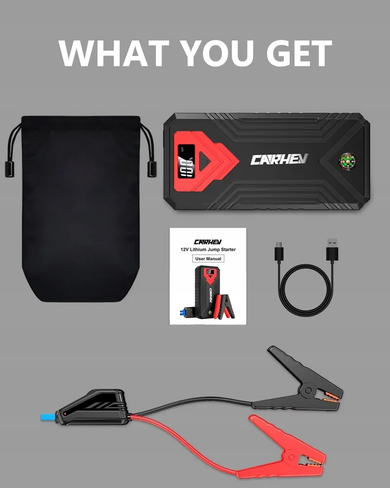 CARHEV Starthulp Powerbank 4000A Auto 8L Benzine Diesel USB LED — foto 7