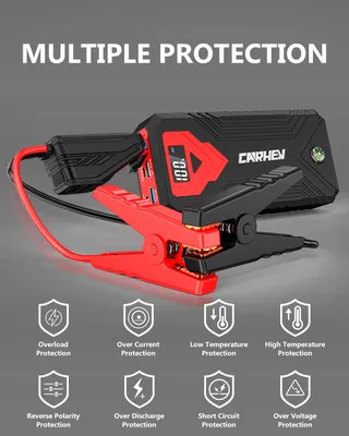 CARHEV Starthulp Powerbank 4000A Auto 8L Benzine Diesel USB LED — miniatuur 4