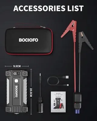 BOCIOFO Starthulp Powerbank 6000A 12V 10L Benzine Diesel USB 3.0 — miniatuur 8