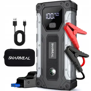 SHARMEAL Starthulp Powerbank 6000A 12V LCD LED 3 Modi