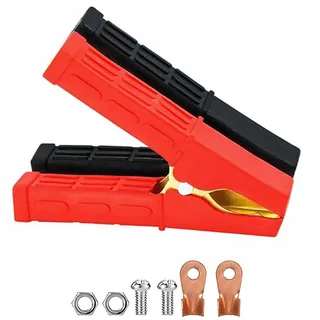 JI LIANGLI Set 2 Krokodilklemmen Koper Geïsoleerd