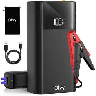 OLVY 2-in-1 Starthulp Powerbank 1500A 12V LED Zaklamp