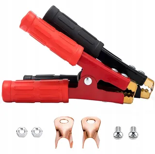 Grote Krokodilklemmen 6.3 Inch Set 2 1000A Koper