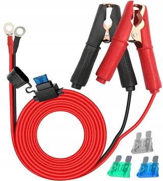 HUALISJI Krokodilklem 12V 24V Met Zekering 2m 20A