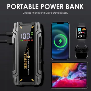 HDJFLU Draagbare Starthulp Powerbank 3000A 12V LED — miniatuur 6
