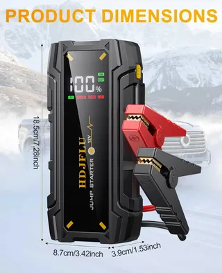 HDJFLU Draagbare Starthulp Powerbank 3000A 12V LED — miniatuur 3
