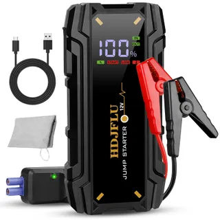 HDJFLU Draagbare Starthulp Powerbank 3000A 12V LED — miniatuur 1