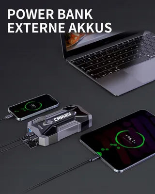 CARHEV Starthulp Powerbank 4500A 8L Benzine 8L Diesel LED USB — miniatuur 4