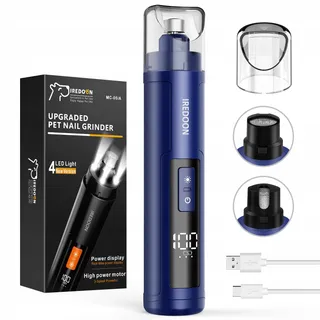 IREDOON Professionele Nagelslijper Honden 3-Standen 4 LED