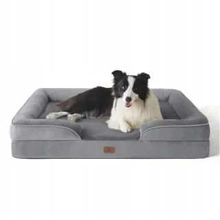 BEDSURE Ergonomisch Hondenbed 89x63cm Grijs Middelgrote Honden