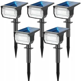 LOTMOS Solarlampen Buiten 72LED 3 Modi IP67 6500K 5 stuks