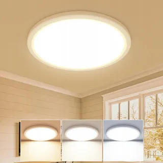 SLOCHI Moderne LED Plafondlamp 18W 3 Kleuren IP44 Keuken Badkamer