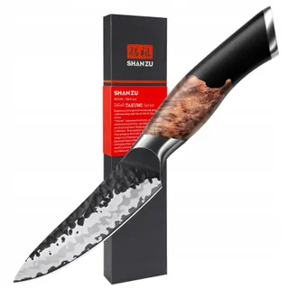 SHAN ZU Japans Groentemes 9cm Handgesmeed 7-Laags Staal