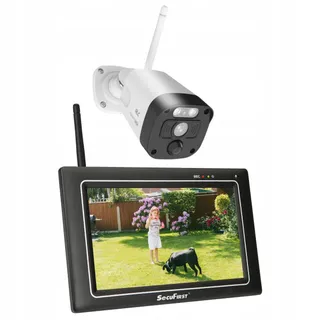 SECUFIRST Buitencamera 2K Set Met 7 Inch Touchscreen Monitor