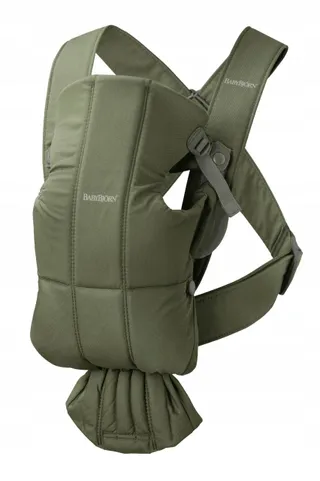 Babybjörn Zachte Ergonomische Draagzak Mini Voor Pasgeborenen Donkergroen