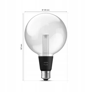 PHILIPS Hue Lightguide Grote Lamp G125 Wit en Kleur Bluetooth — miniatuur 8