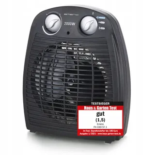 EMERIO Compacte Ventilatorkachel 2000W Thermostaat Handgreep 20m2