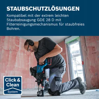 BOSCH Professional Accuboorhamer GBH 18V-28 D KickBack Control — miniatuur 3