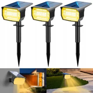 LOTMOS Zonnespot Buiten 3 Stuks 72 LED IP67 Waterdicht