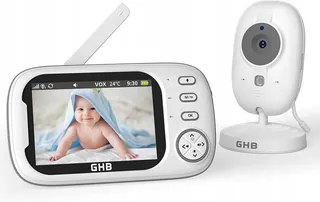 GHB Babyfoon Camera 3,5 Inch VOX Nachtzicht