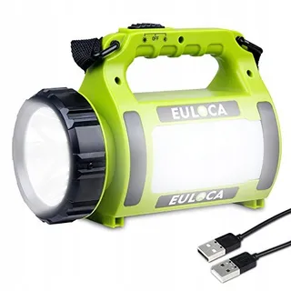 EULOCA LED Handlamp Oplaadbaar 2600mAh Powerbank Camping
