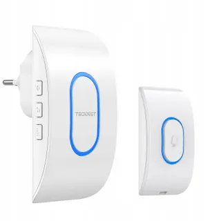 TECKNET Draadloze Deurbel Waterdicht Bereik 400m 60 Melodieen LED