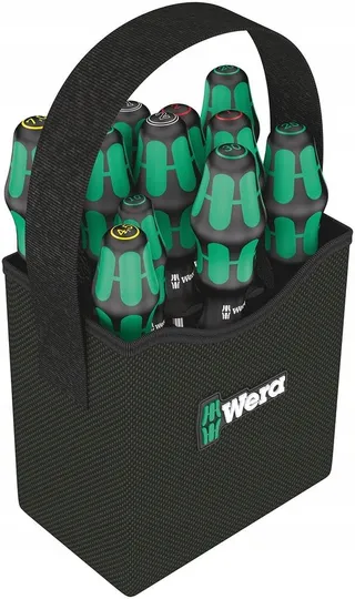 WERA Schroevendraaierset Kraftform 2go 300 11-delig Textiele Koker