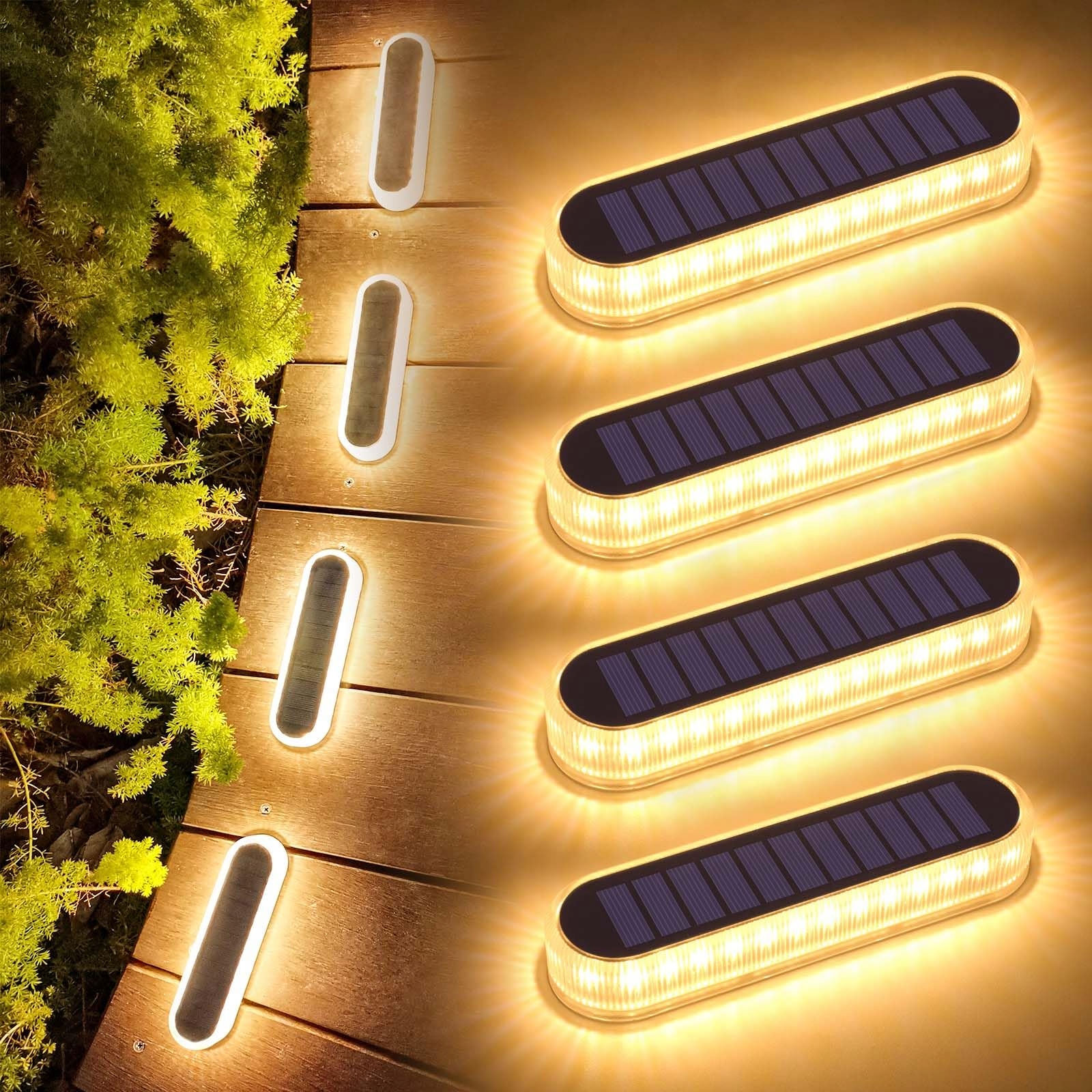 LACASA Solarlampen Tuin LED 4 stuks IP68 2700K