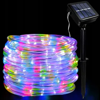 JIMACRO Solar LED Lichtketting Buiten 12m 100LED IP65 Waterdicht