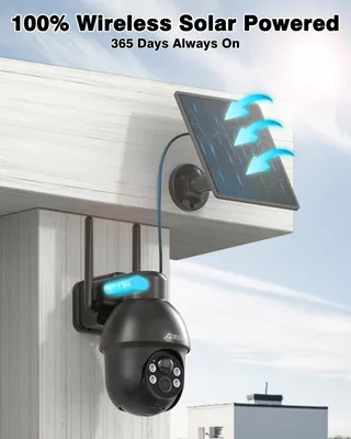 ANRAN Camera Buiten met Accu en Zonnepaneel 3K Zwart — miniatuur 2