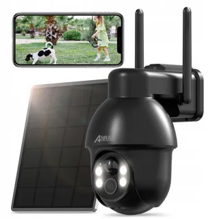ANRAN Camera Buiten met Accu en Zonnepaneel 3K Zwart — miniatuur 1