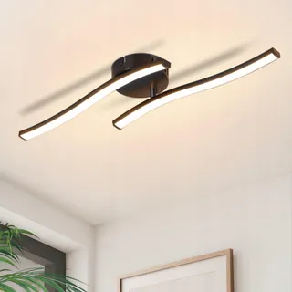 HOMEFIRE LED Plafondlamp Zwart 12W 3000K Woonkamer Slaapkamer