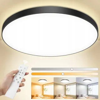 LED Plafondlamp Dimbaar Afstandsbediening 24W 2000lm IP44 Zwart