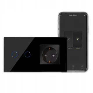 CNBINGO Slimme Touchschakelaar met Schuko Stopcontact WiFi