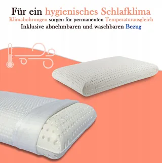 SABEATEX Orthopedisch Nekkussen Visco Memory 70x35x13cm Wit — miniatuur 3