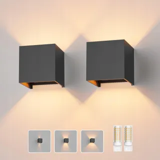 KLIGHTEN Buitenlamp 2 stuks Vervangbare G9 LED Lamp Warmwit 3000K