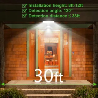 JESLED Solarlamp Buiten 90 LED Bewegingssensor Waterdicht — miniatuur 5
