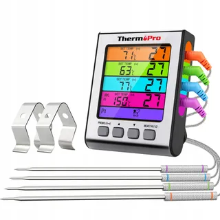THERMOPRO TP17H Digitale Grillthermometer 4 Sondes 300°C