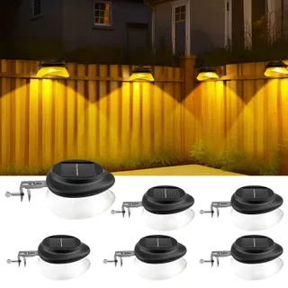 AGOTD Solarlampen Buiten 100lm IP55 Warmwit 6 stuks