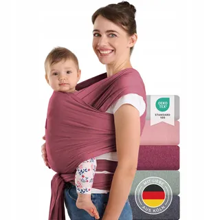 LALENI Ergonomische Katoenen Draagdoek voor Baby 15kg Rood