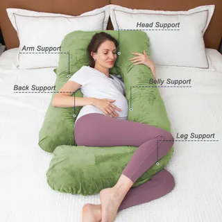 TAIBEST Zwangerschapskussen Memory Foam U-vormig Voor Zwangere Vrouwen — miniatuur 3