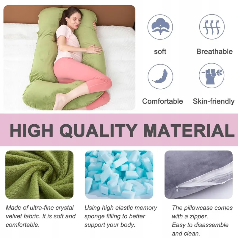 TAIBEST Zwangerschapskussen Memory Foam U-vormig Voor Zwangere Vrouwen — foto 2