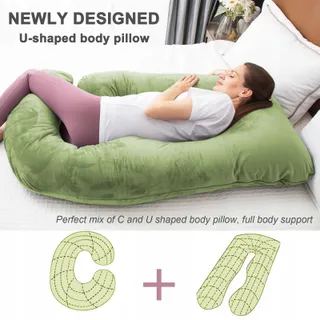 TAIBEST Zwangerschapskussen Memory Foam U-vormig Voor Zwangere Vrouwen — miniatuur 5
