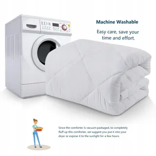 COZYLUX Dekbed 220x240cm Microvezel 300gsm 4 Seizoenen Wit — miniatuur 7