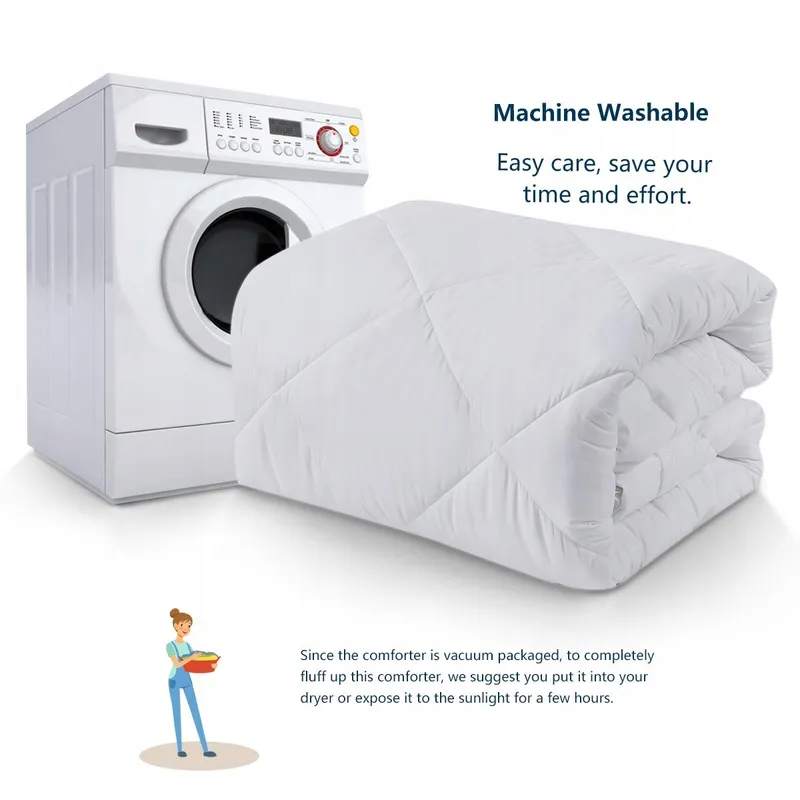 COZYLUX Dekbed 220x240cm Microvezel 300gsm 4 Seizoenen Wit — foto 7