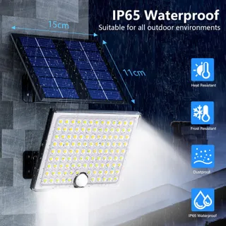 Realky Solarlampen Buiten Afstandsbediening Bewegingsmelder IP65 2 stuks — miniatuur 5