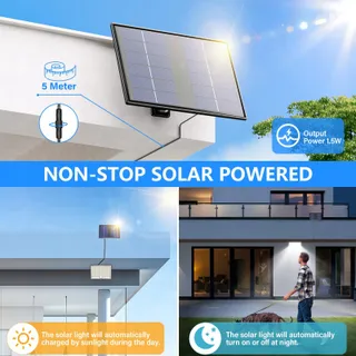 Realky Solarlampen Buiten Afstandsbediening Bewegingsmelder IP65 2 stuks — miniatuur 2
