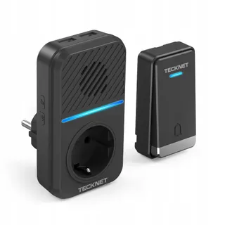 TECKNET USB Draadloze Deurbel IP65 400M 60 Beltonen LED Versie 2 — miniatuur 1